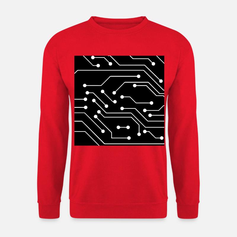 Computer Muster - Unisex Pullover - Rot