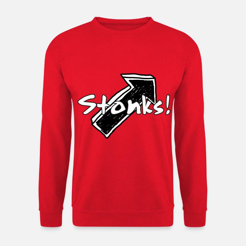 Stonks! Graffiti Word Graphics - Unisex Sweatshirt - red