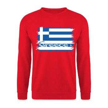 Greece - Unisex Sweatshirt - red - Front - Alina (178cm) & Michal (187cm)