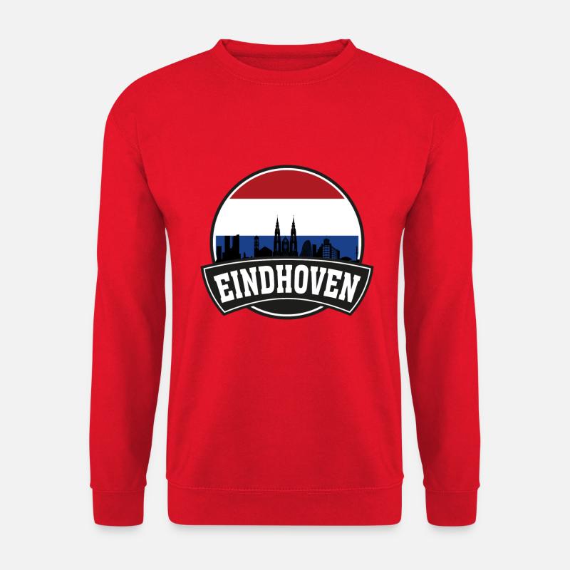Eindhoven Niederlande Skyline Travel Souvenir Dutc - Unisex Pullover - Rot