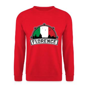 Florenz Italien Skyline Travel Souvenir Italienisch Fla - Unisex Pullover - Rot - Vorne - Alina (178cm) & Michal (187cm)