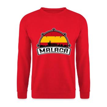 Malaga Espagne Skyline Voyage Souvenir Drapeau Espagnol - Sweat-shirt Unisexe - rouge - Devant - Alina (178cm) & Michal (187cm)