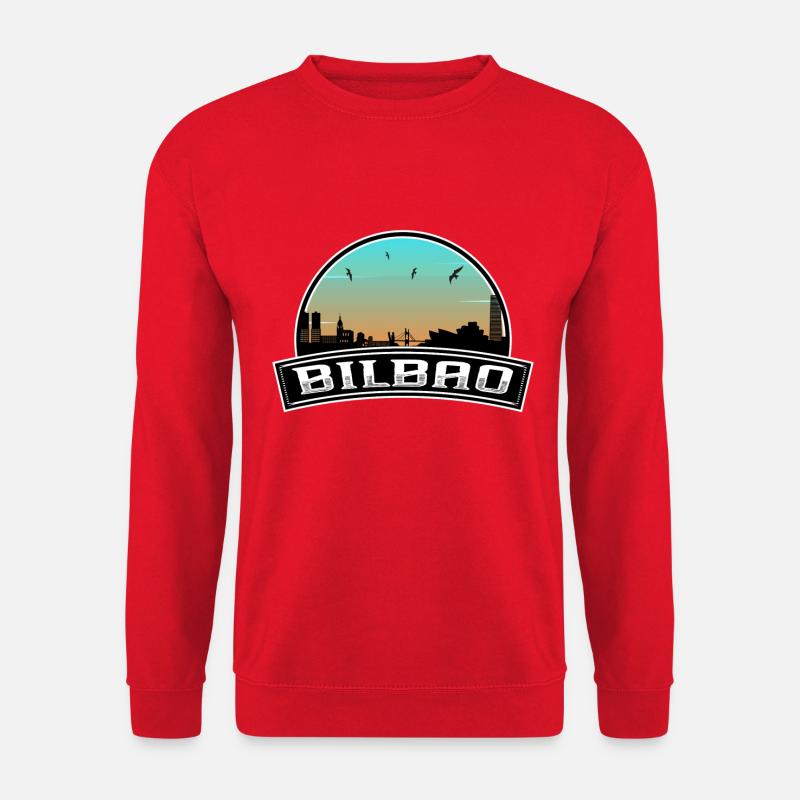Bilbao Spain Skyline Spanish Souvenir - Unisex Sweatshirt - red