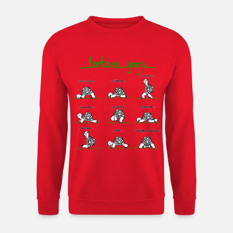 Schildkröteyoga - Unisex Pullover - Rot