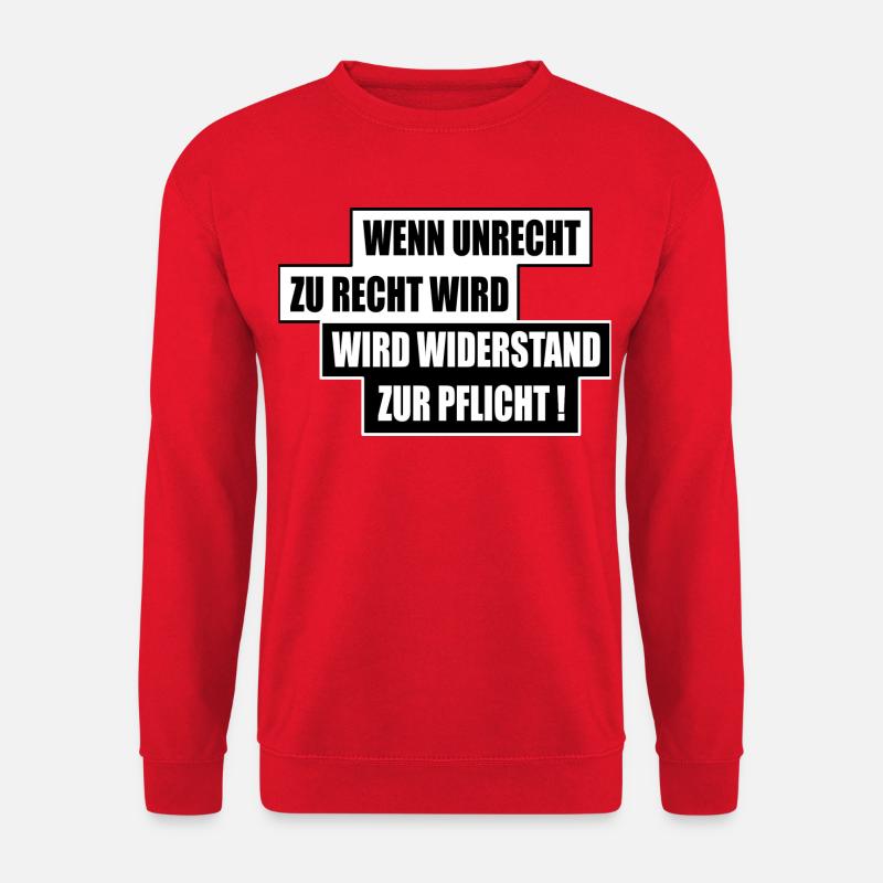 WENN UNRECHT ZU RECHT WIRD - Unisex Pullover - Rot