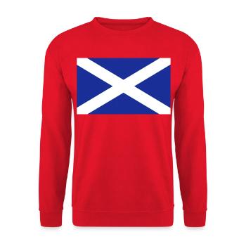 Schottland-Flagge - Unisex Pullover - Rot - Vorne - Alina (178cm) & Michal (187cm)