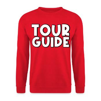 tour guide - Unisex Pullover - Rot - Vorne - Alina (178cm) & Michal (187cm)