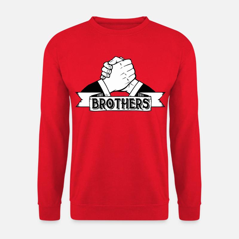 bruder brüder freund kumpel dicker bro brudi bros - Unisex Pullover - Rot