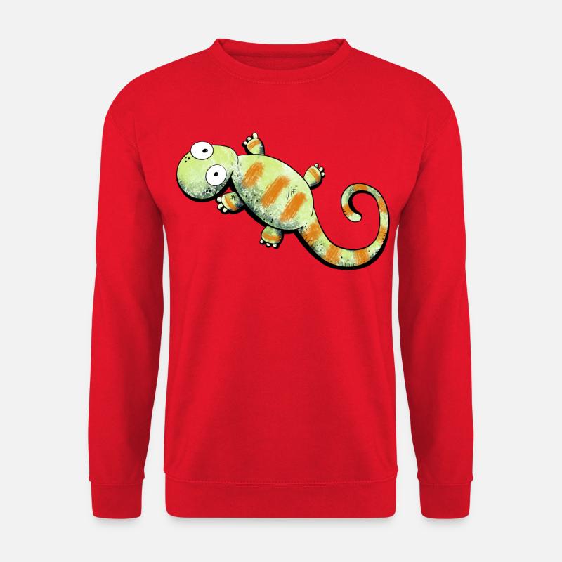 Happy Gecko I Echse - Unisex Pullover - Rot