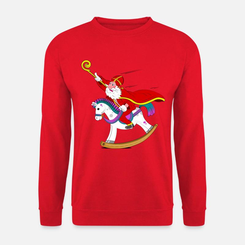 Sinterklaas auf Schaukelpferd - Unisex Pullover - Rot