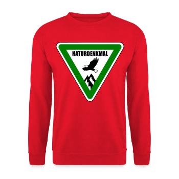 Naturdenkmal, Schild, Natur, Urgestein, Natur - Unisex Pullover - Rot - Vorne - Alina (178cm) & Michal (187cm)
