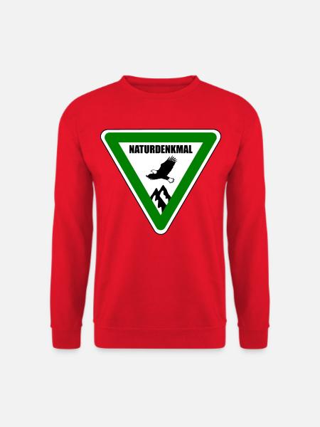 Naturdenkmal, Schild, Natur, Urgestein, Natur - Unisex Pullover - Rot