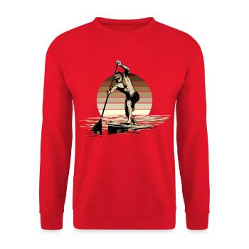 Standup Paddleboarding - SUP - Unisex Pullover - Rot - Vorne - Alina (178cm) & Michal (187cm)