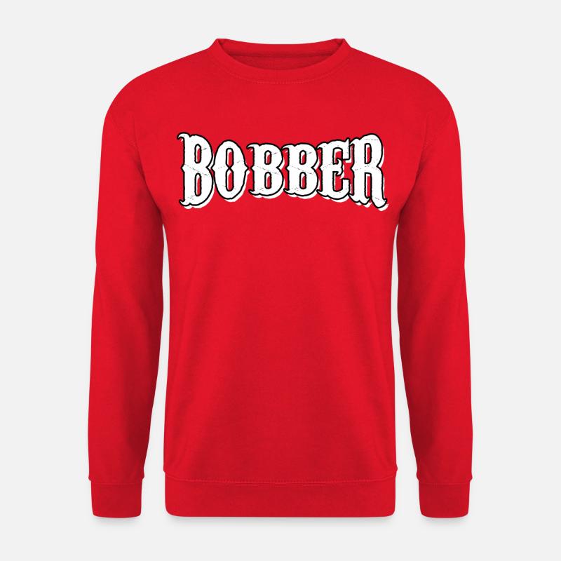 bobber chopper biker cruise sticker mærkat - Unisex sweater - rød