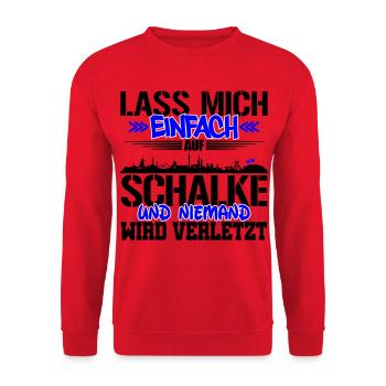 Lasst mich auf Schalke | Farbe änderbar - Unisex Pullover - Rot - Vorne - Alina (178cm) & Michal (187cm)