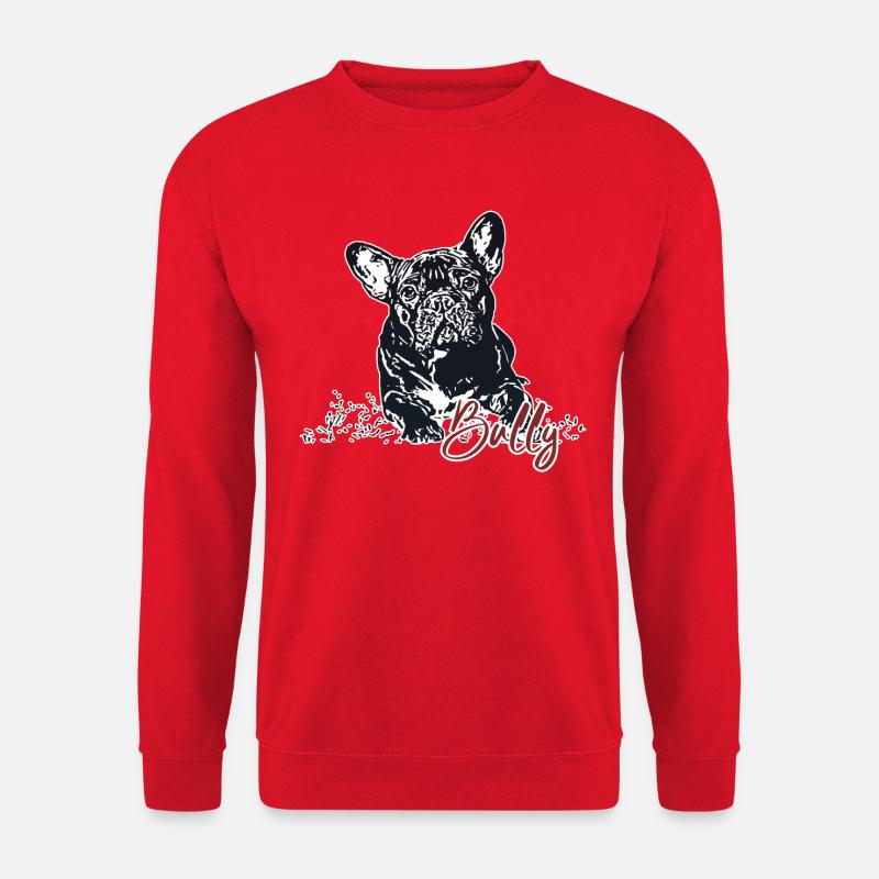 Bully - Bouledogue français mignon - Sweat-shirt Unisexe - rouge