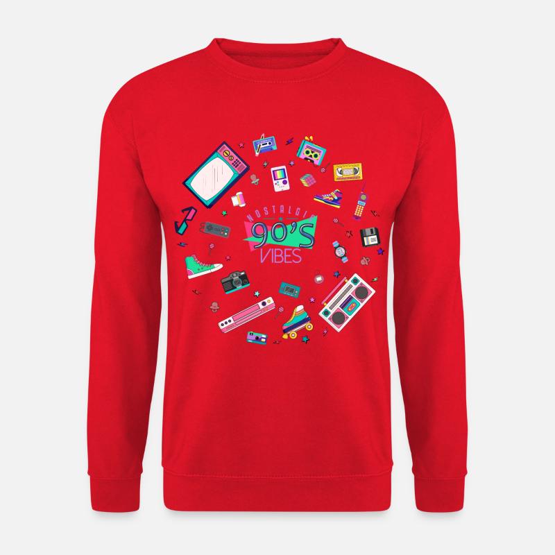 Nostalgische 90er-Vibes - Unisex Pullover - Rot
