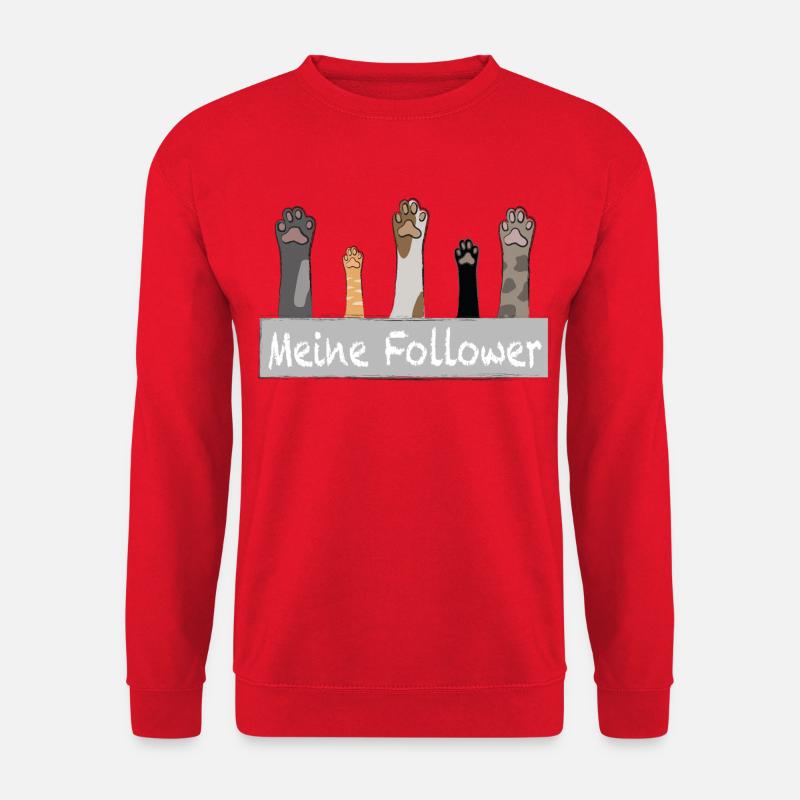 Meine Follower - Katzenpfoten - Unisex Pullover - Rot