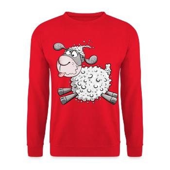 Moutons lamentés I Drôles de moutons I amusants - Sweat-shirt Unisexe - rouge - Devant - Alina (178cm) & Michal (187cm)