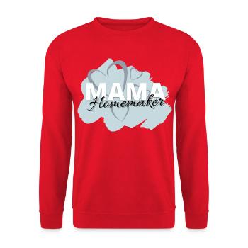 Maman femme au foyer - Sweat-shirt Unisexe - rouge - Devant - Alina (178cm) & Michal (187cm)