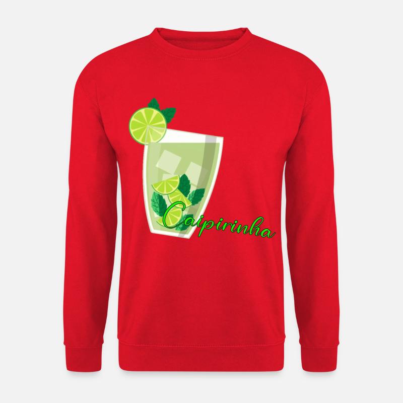 Caipirinha Glas mit Limetten Mint - Unisex Pullover - Rot
