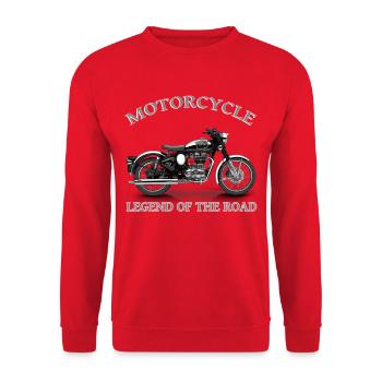 VINTAGE MOTO Kreation Louis RUNEMBERG © Adagp - Unisex Pullover - Rot - Vorne - Alina (178cm) & Michal (187cm)