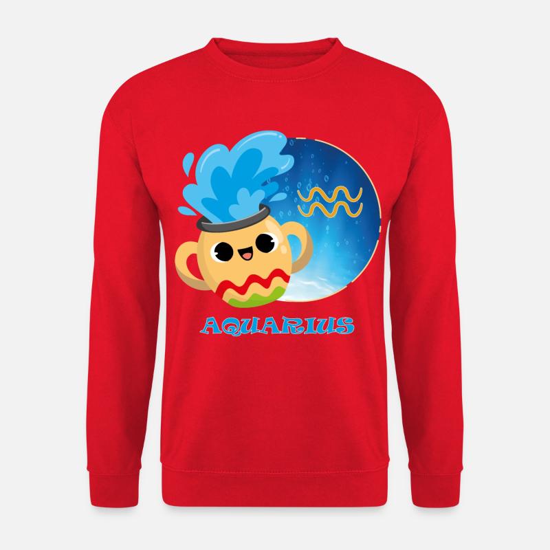 Sternzeichen Wassermann - Unisex Pullover - Rot