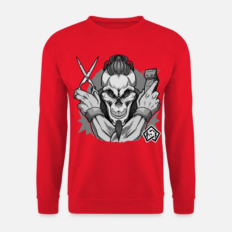 Coiffeur, Barbier, Coupe de cheveux, Maître Coiffeur - Sweat-shirt Unisexe - rouge