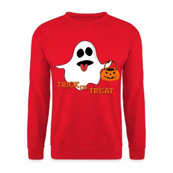 Astuce ou gâterie spirituelle - Sweat-shirt Unisexe - rouge - Devant - Alina (178cm) & Michal (187cm)