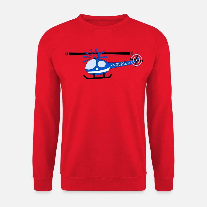 Hubschrauber Police Kinder - Unisex Pullover - Rot
