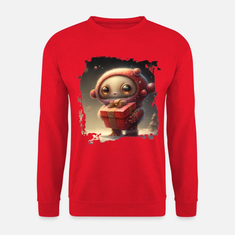 Cuddly space hero with gift - Unisex Sweatshirt - red