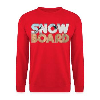 Snow and Board - Unisex Sweatshirt - red - Front - Alina (178cm) & Michal (187cm)