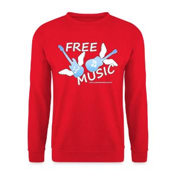 Kostenlose Musik - Unisex Pullover - Rot - Vorne - Alina (178cm) & Michal (187cm)