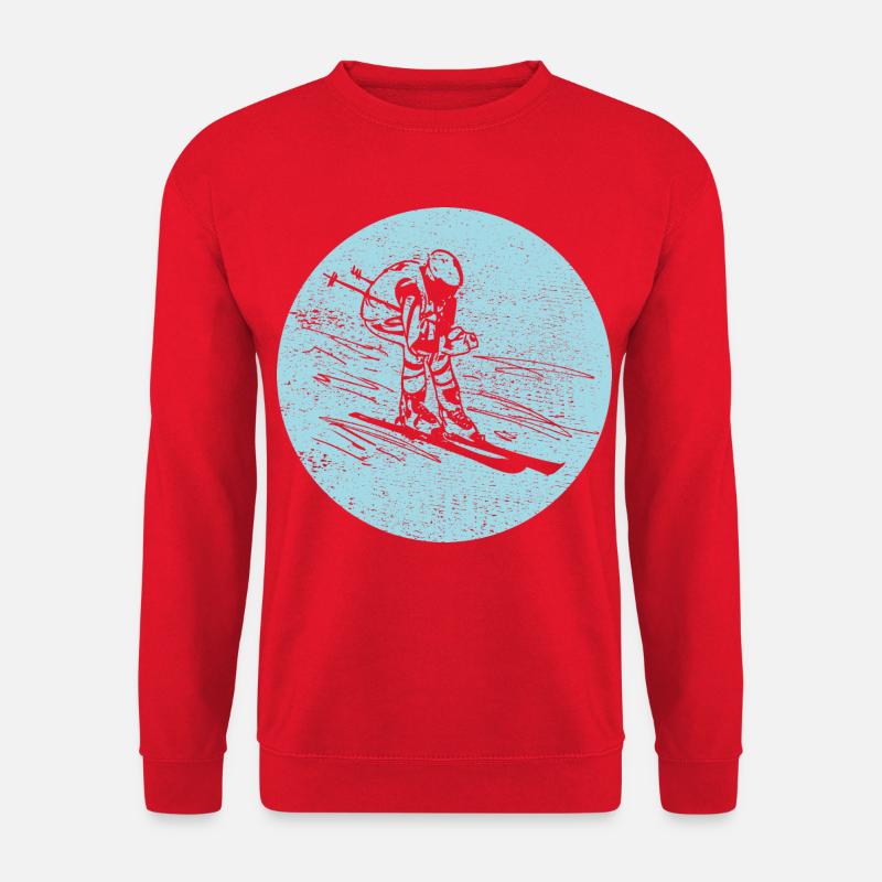 Ski - Ski holiday and skiing retro - Unisex Sweatshirt - red