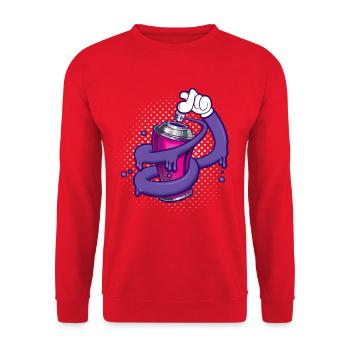 Drücken Sie sich aus - Unisex Pullover - Rot - Vorne - Alina (178cm) & Michal (187cm)