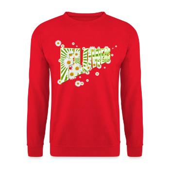 Flowers, daisies, daisies, nature, garden - Unisex Sweatshirt - red - Front - Alina (178cm) & Michal (187cm)