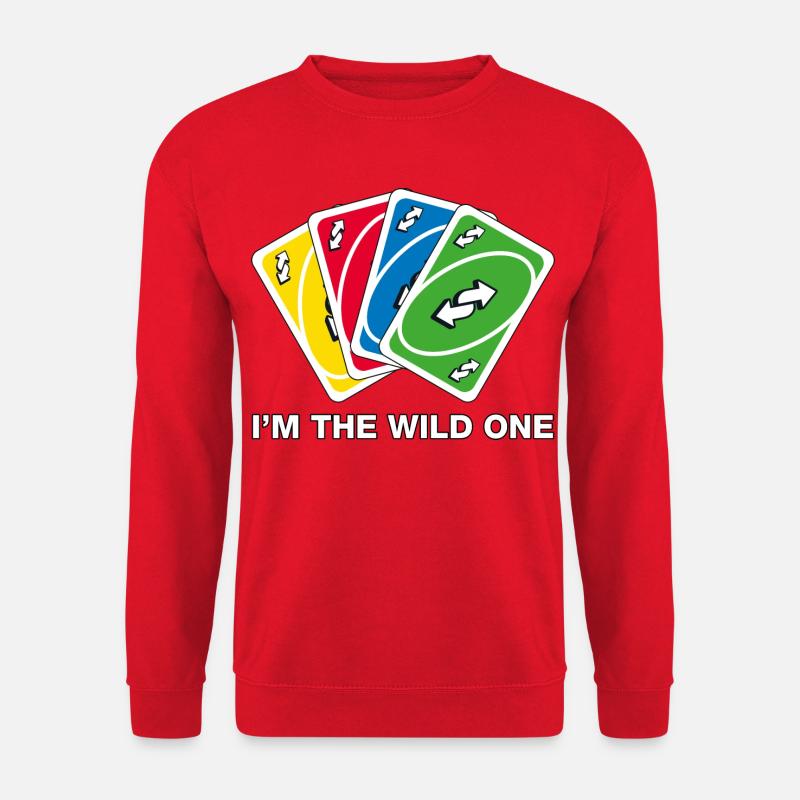 UNO™ I'm The Wild One Meme Richtungswechsel-Karten - Unisex Pullover - Rot