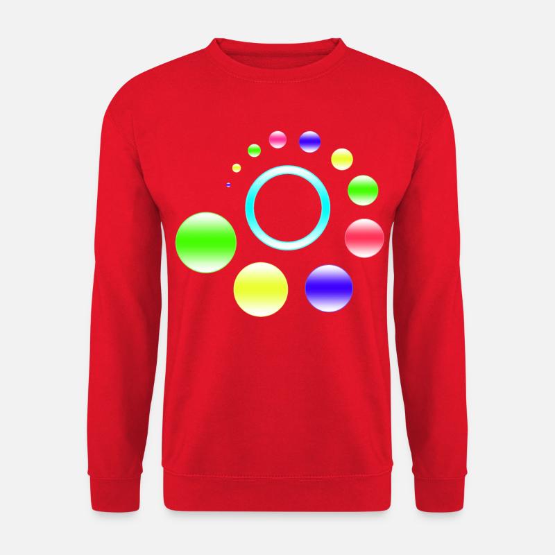 Neon-Orbit-Ringburst - Unisex Pullover - Rot