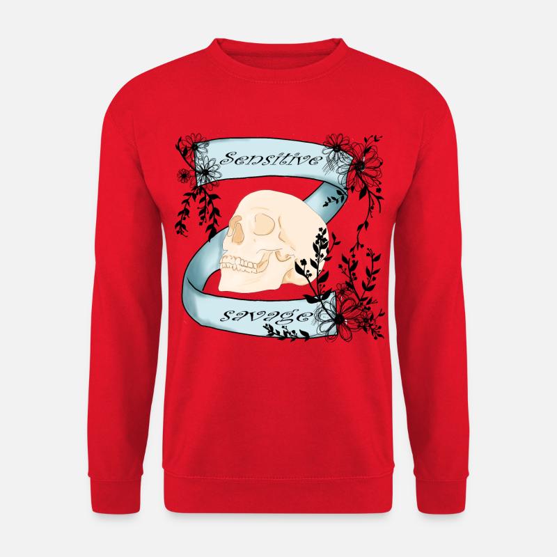Sensitive & Savage - Unisex Pullover - Rot