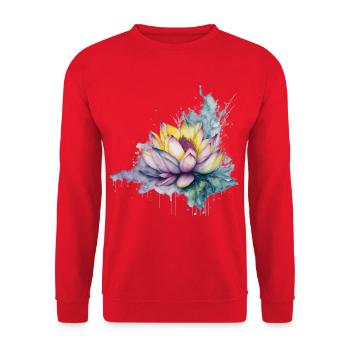 Lotus - Sweat-shirt Unisexe - rouge - Devant - Alina (178cm) & Michal (187cm)