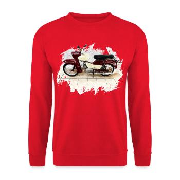 Simson Star - Unisex Sweatshirt - red - Front - Alina (178cm) & Michal (187cm)