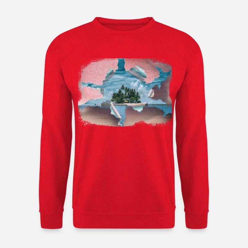 Der Traum von der Insel - Unisex Pullover - Rot