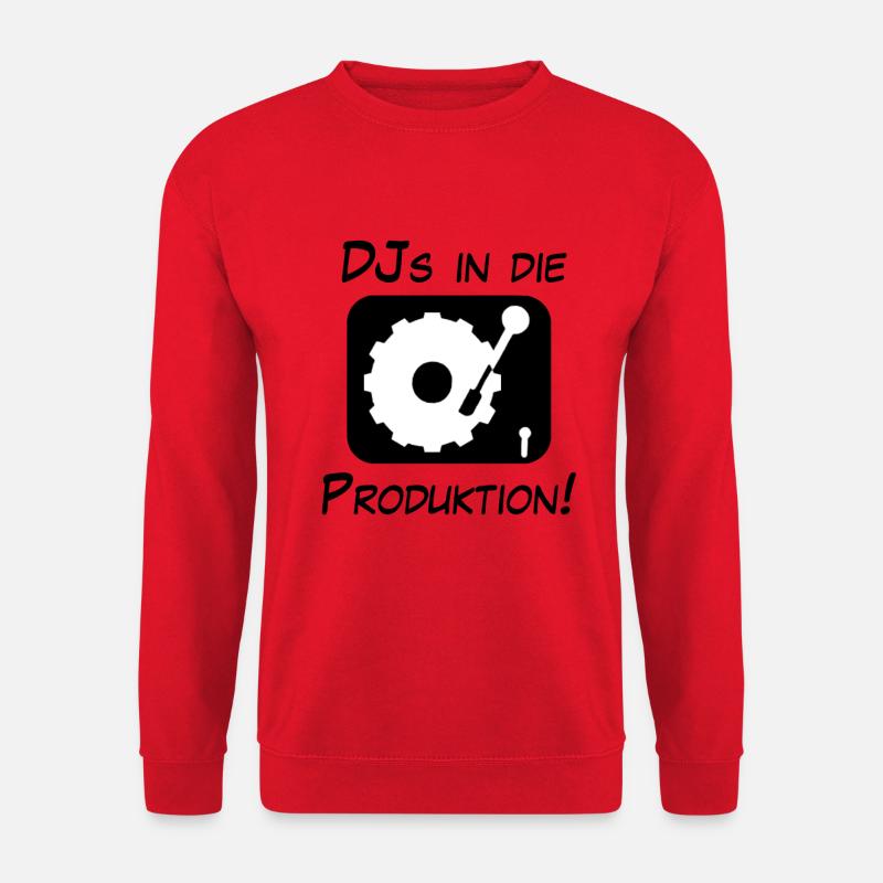 DJs in die Produktion! - Unisex Pullover - Rot