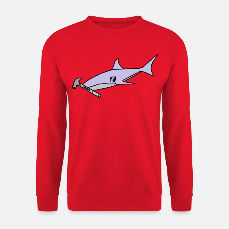 Hammerkopf-Hai - Unisex Pullover - Rot