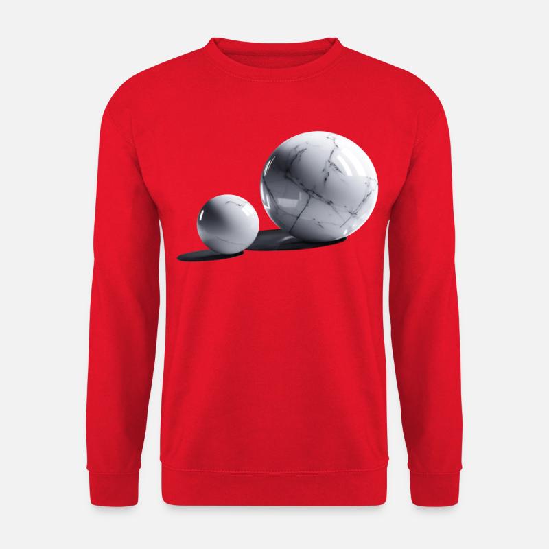 Marble Ball/Sphere - Unisex Sweatshirt - red