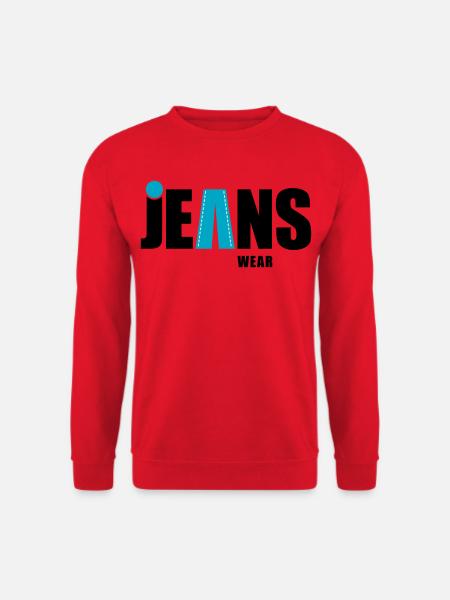 jeans wear mit punkt - Unisex Pullover - Rot