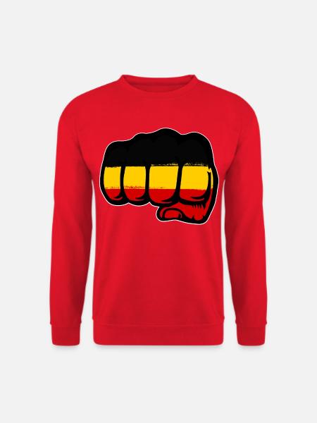 Germany Flag Hand Fist - Unisex Sweatshirt - red