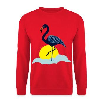 Blauer Flamingo - Unisex Pullover - Rot - Vorne - Alina (178cm) & Michal (187cm)