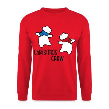 L’équipe à Noël - Sweat-shirt Unisexe - rouge - Devant - Alina (178cm) & Michal (187cm)