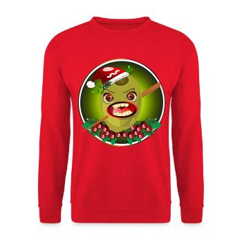 WEIHNACHTEN DARTS - Unisex Pullover - Rot - Vorne - Alina (178cm) & Michal (187cm)